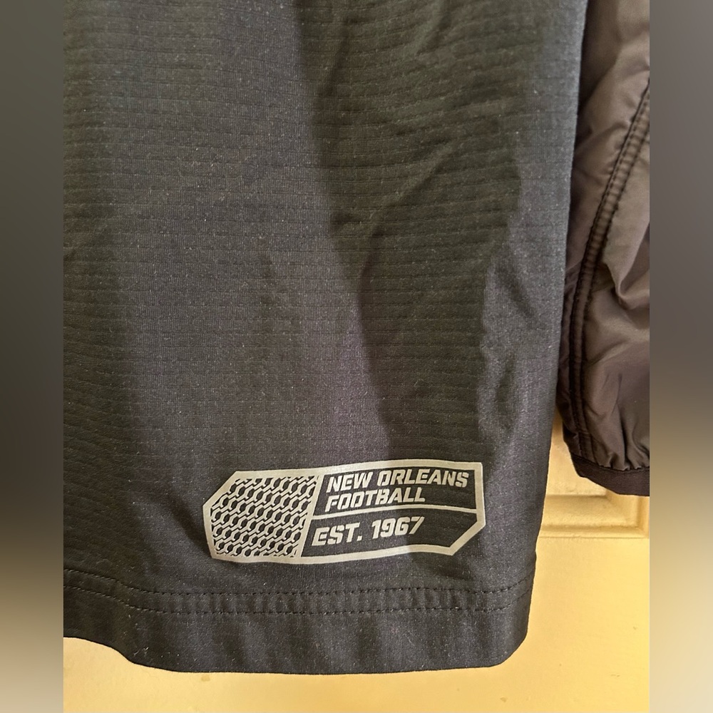 NFL Nike OnField Apparel Saints Black and Gray Jacket - Picture 2 of 7